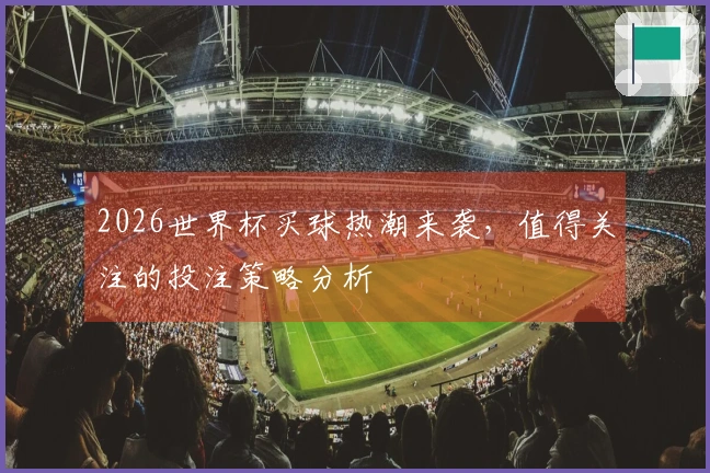 2026世界杯买球热潮来袭，值得关注的投注策略分析